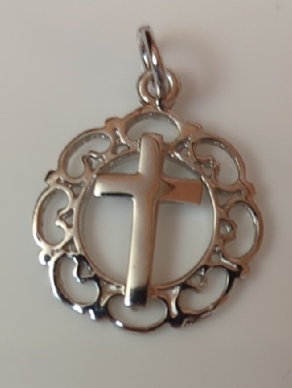 Silver Cross Filigree Pendant - Classic  Jewelry